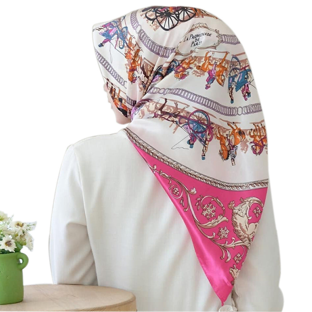 Big Square Scarf Fashion Simulation Silk Scarf Female