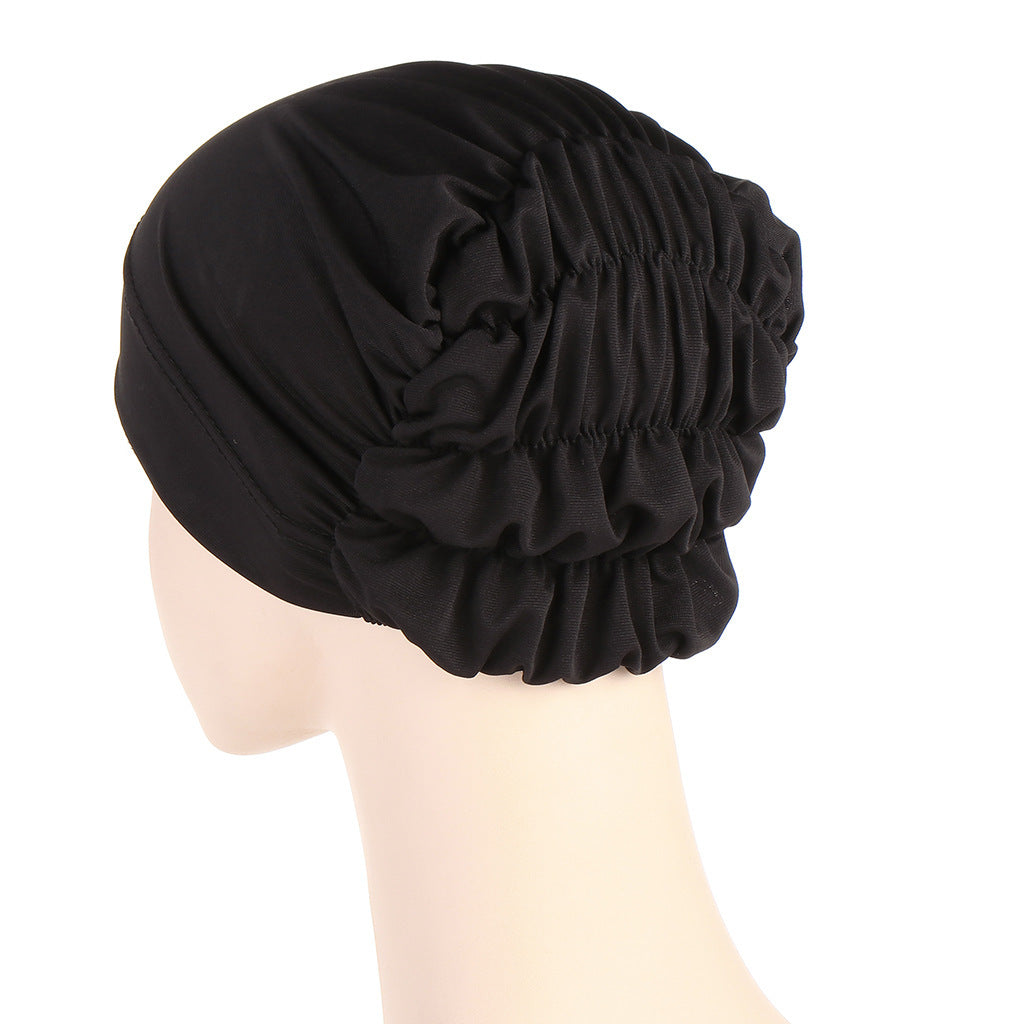 Muslim New Head Multicolor Back Elastic Hat Polyester