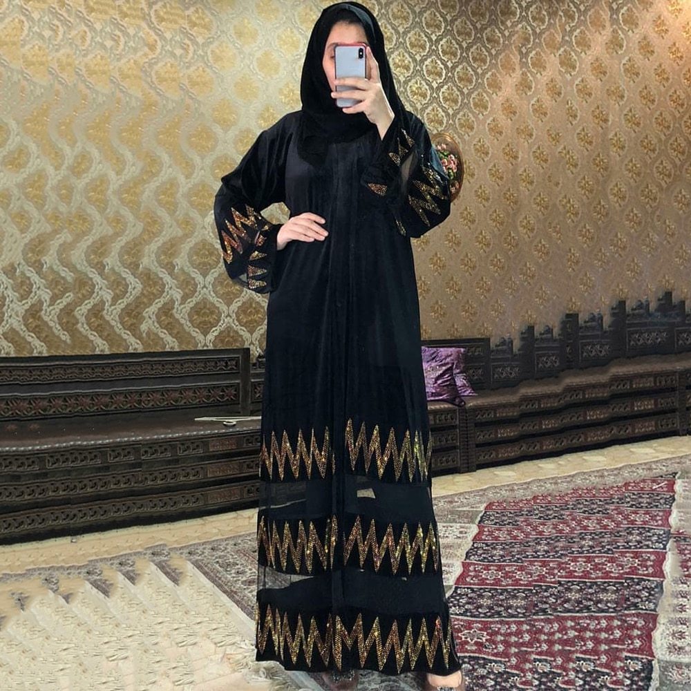 Islamic Women's Modest Clothing Muslim Black Robe Dress