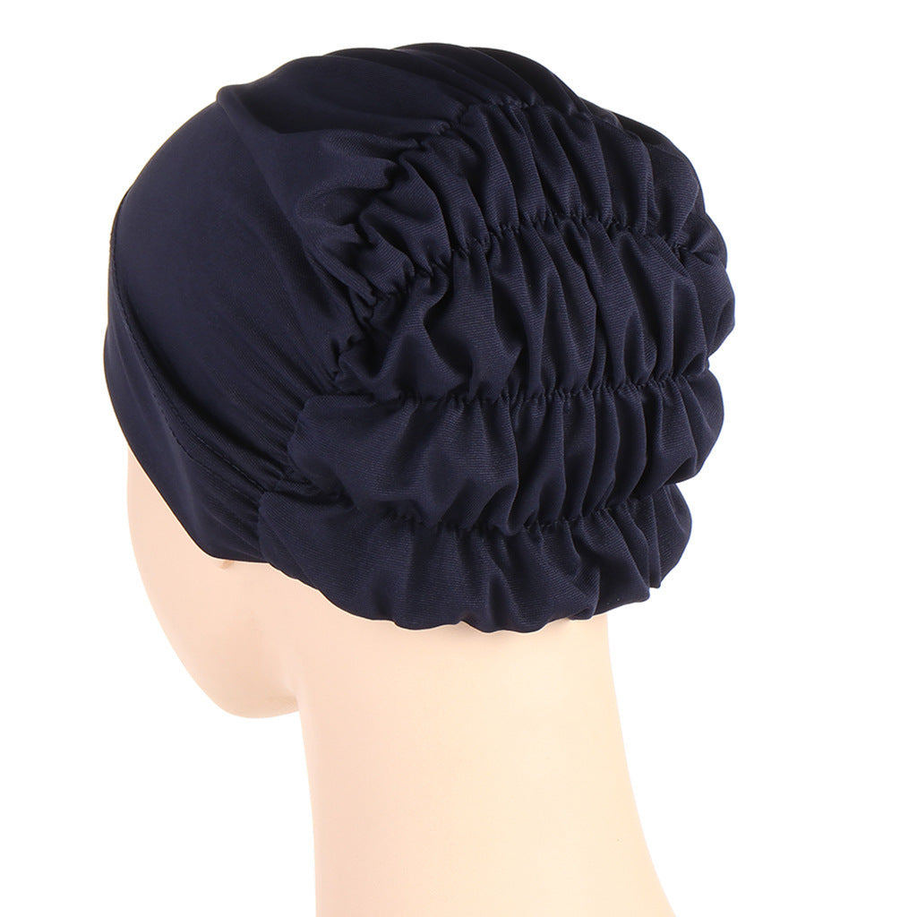 Muslim New Head Multicolor Back Elastic Hat Polyester